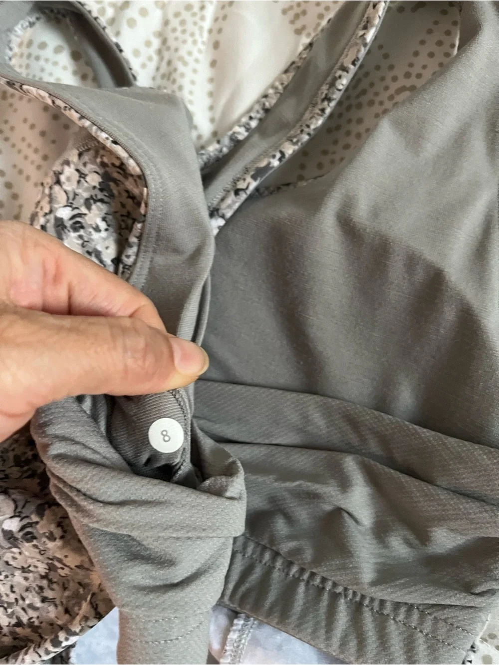 lululemon athletica Gray Floral Racerback Tank